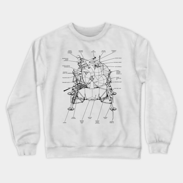 The Lunar Module Crewneck Sweatshirt by FranklinPrintCo